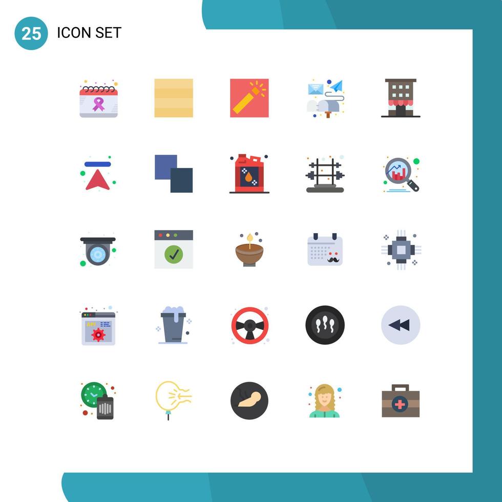25 criativo ícones moderno sinais e símbolos do varejo edifícios fotógrafo enviar o email editável vetor Projeto elementos