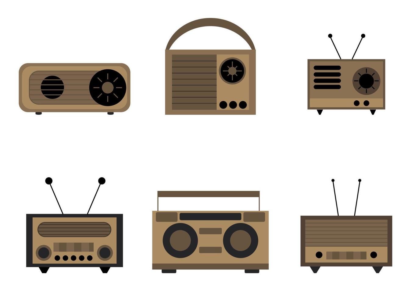 ilustração de design de vetor de rádio isolada no fundo branco