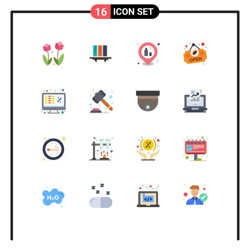 16 criativo ícones moderno sinais e símbolos do fazer compras espaço reservado base de dados festa celebração editável pacote do criativo vetor Projeto elementos