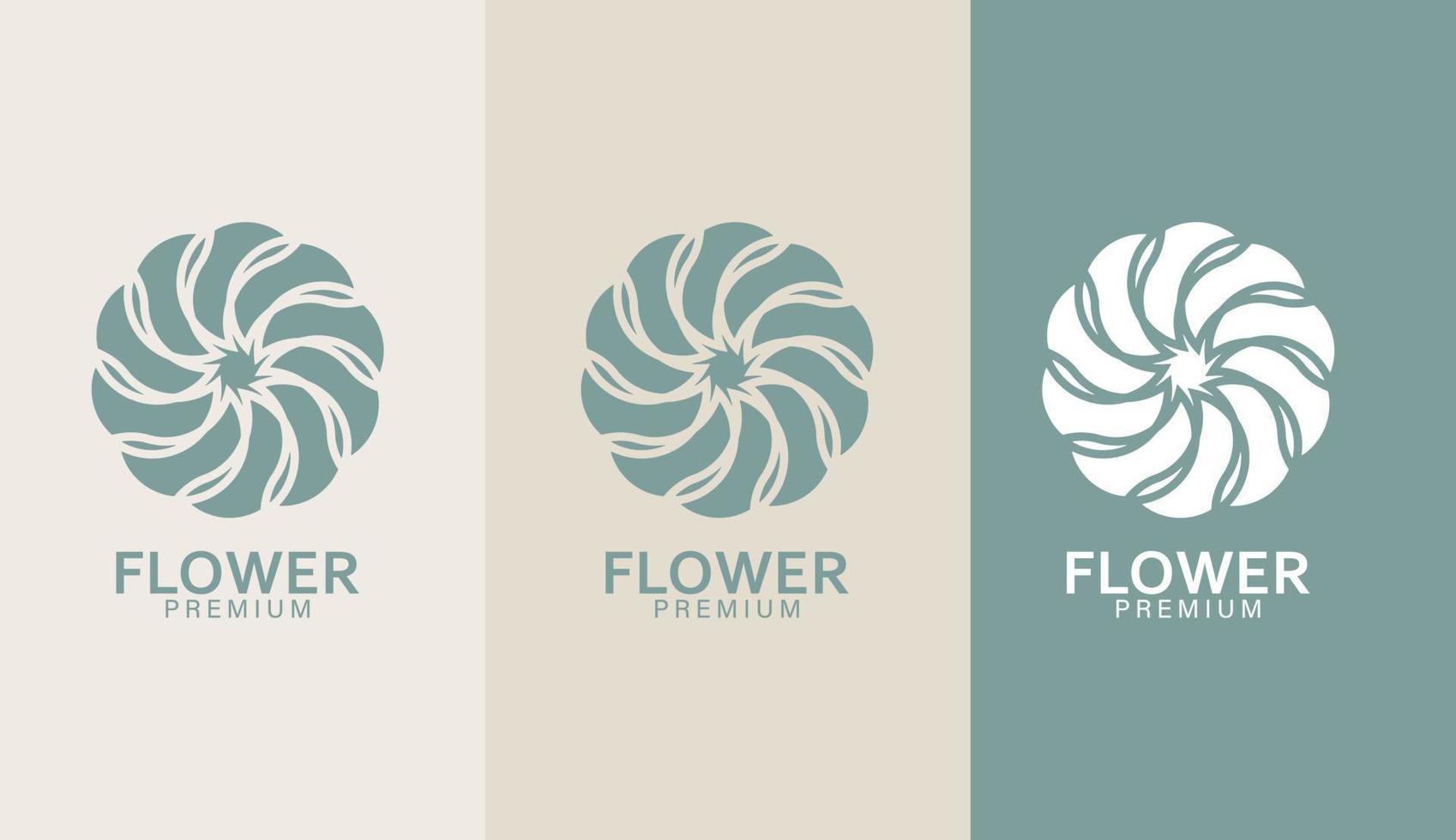 design de logotipo de empresa criativa de flores vetor