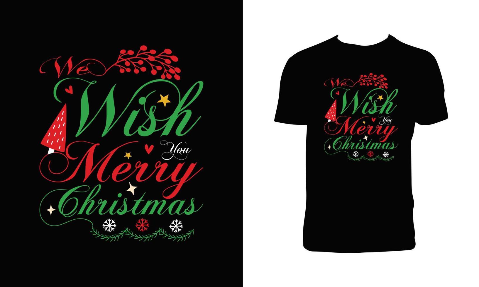 design criativo de camiseta de natal vetor