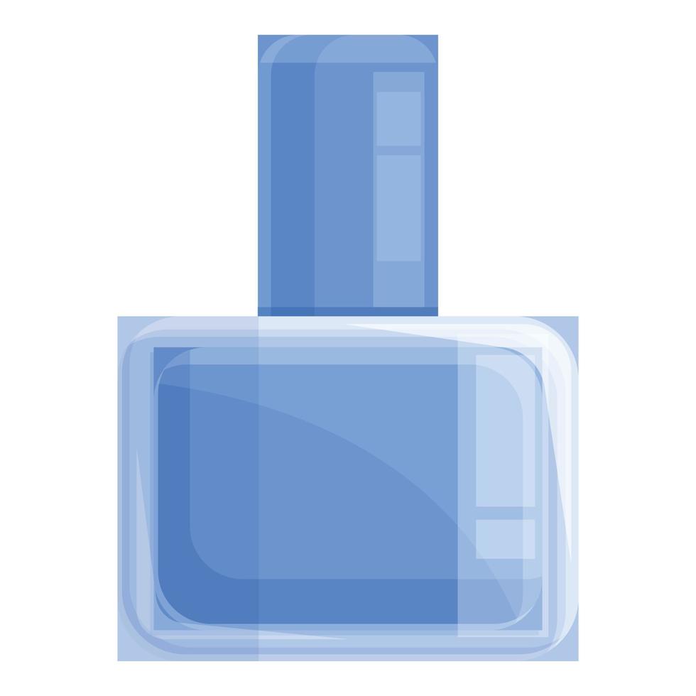 azul unha polonês garrafa ícone, desenho animado estilo vetor