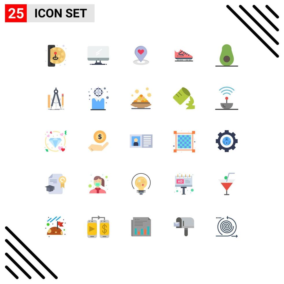 25 criativo ícones moderno sinais e símbolos do patins gelo pc bota PIN editável vetor Projeto elementos