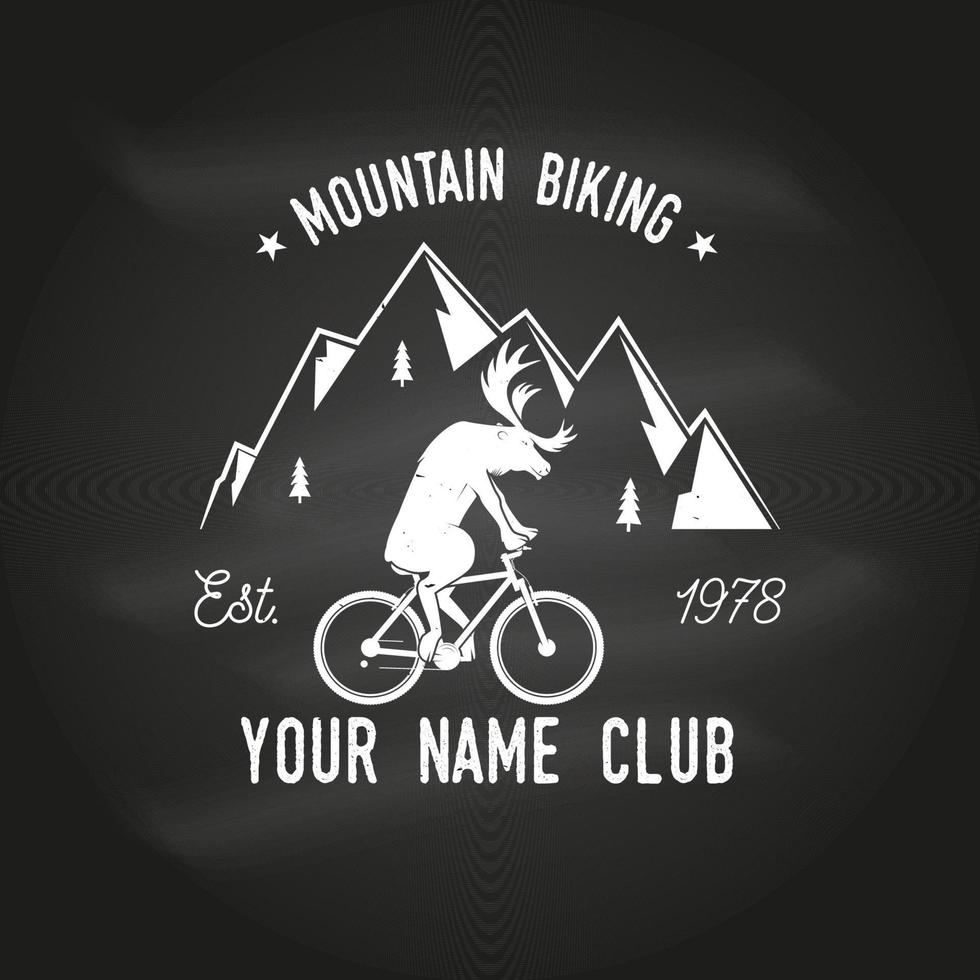 nome do clube de mountain bike. ilustração vetorial. vetor