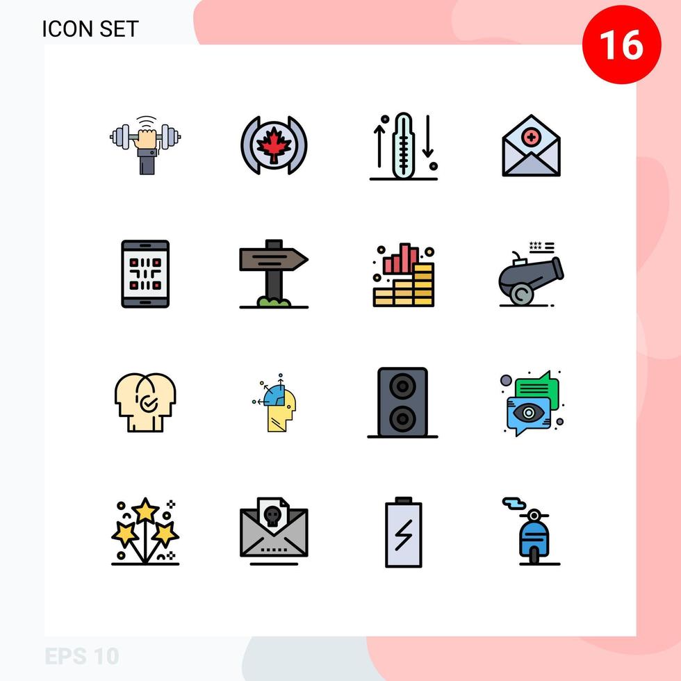 do utilizador interface pacote do 16 básico plano cor preenchidas linhas do o email enviar doença adicionar aumentar editável criativo vetor Projeto elementos