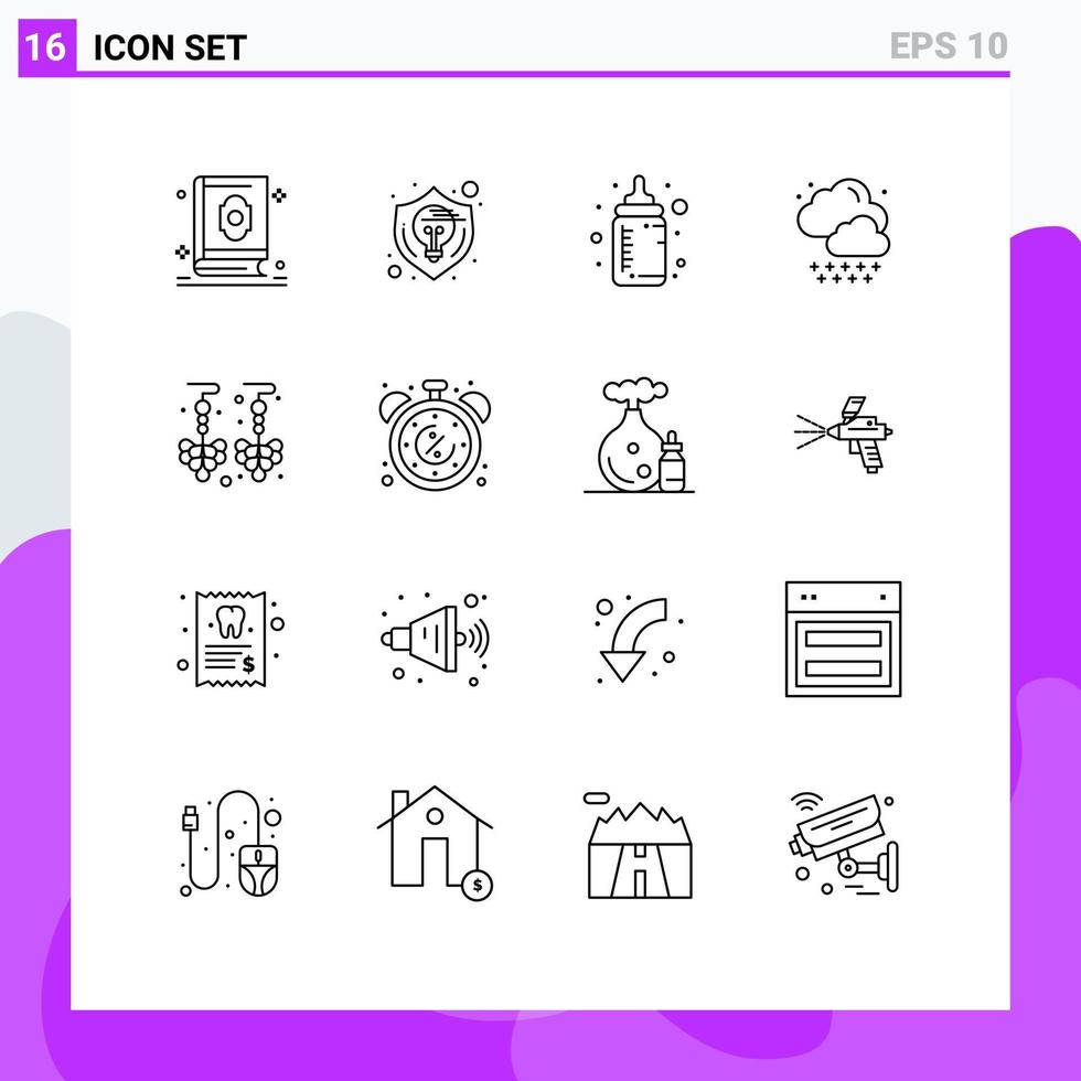 do utilizador interface pacote do 16 básico esboços do solta chuva escudo nuvem mamilo editável vetor Projeto elementos