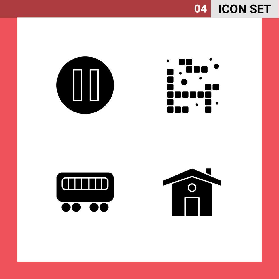 criativo ícones moderno sinais e símbolos do multimídia casa jogos estrada de ferro camada editável vetor Projeto elementos