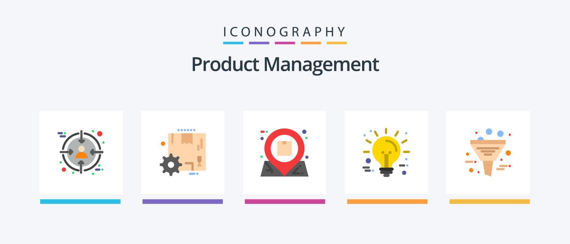 produtos gestão plano 5 ícone pacote Incluindo negócios. inovação. localização. ideia. interação. criativo ícones Projeto vetor