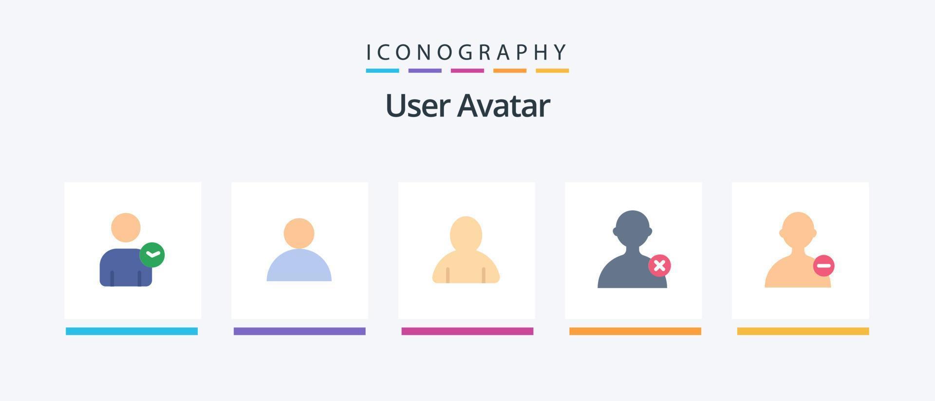 do utilizador plano 5 ícone pacote Incluindo . cara. do utilizador. criativo ícones Projeto vetor