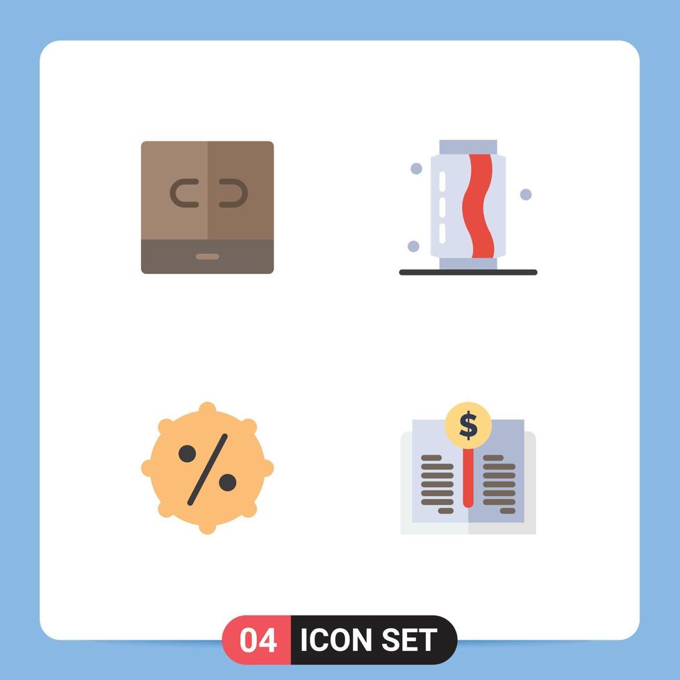 4 plano ícone conceito para sites Móvel e apps armário de roupa desconto interior velozes venda editável vetor Projeto elementos