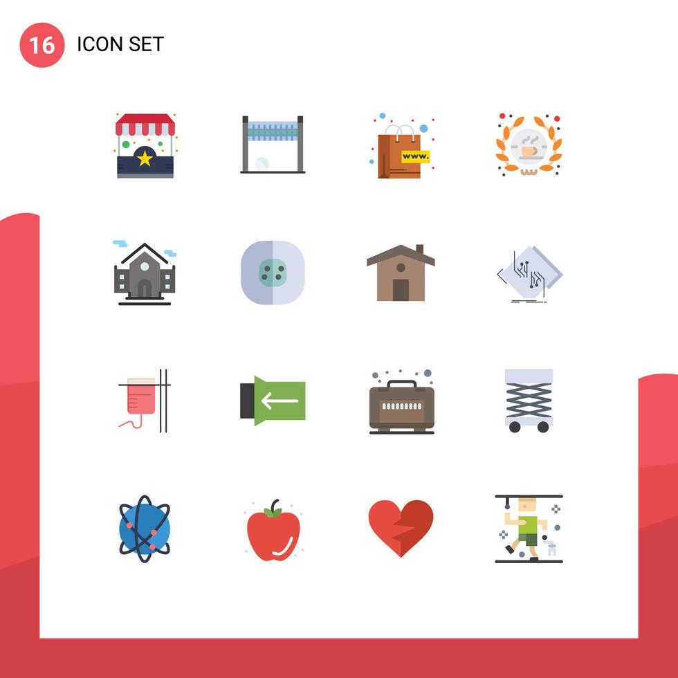 conjunto do 16 moderno ui ícones símbolos sinais para real Estado placa comércio eletrônico fazer compras barista editável pacote do criativo vetor Projeto elementos