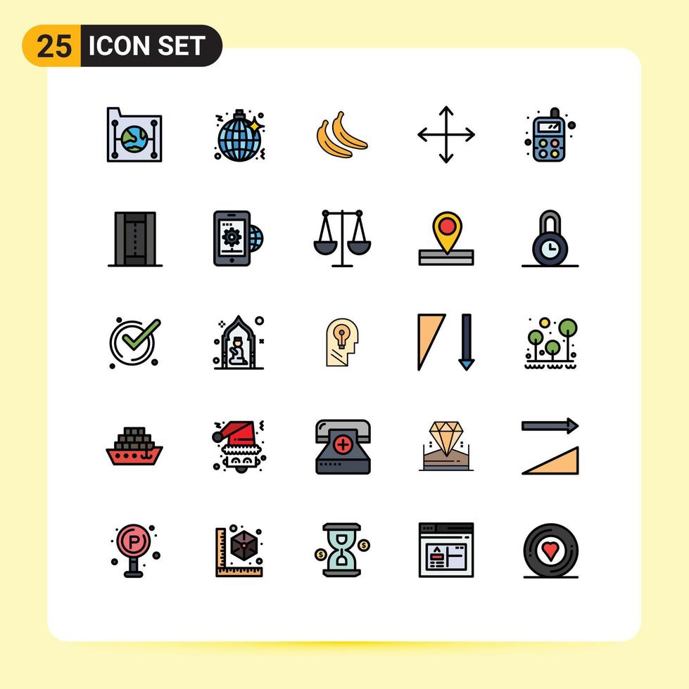 conjunto do 25 moderno ui ícones símbolos sinais para rádio opostos festa navegação Setas; flechas editável vetor Projeto elementos