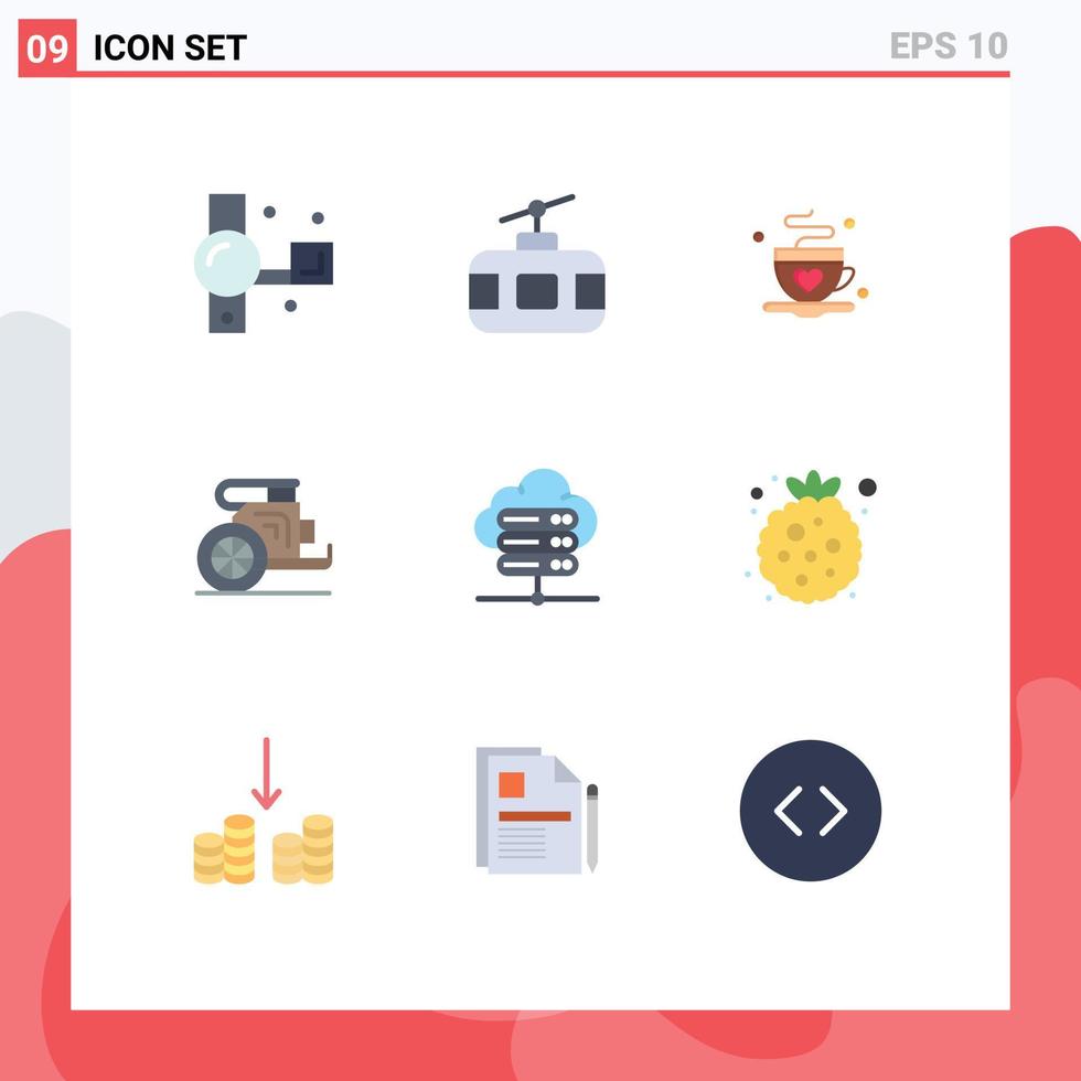 do utilizador interface pacote do 9 básico plano cores do Principe cavalos turismo carruagem chá editável vetor Projeto elementos