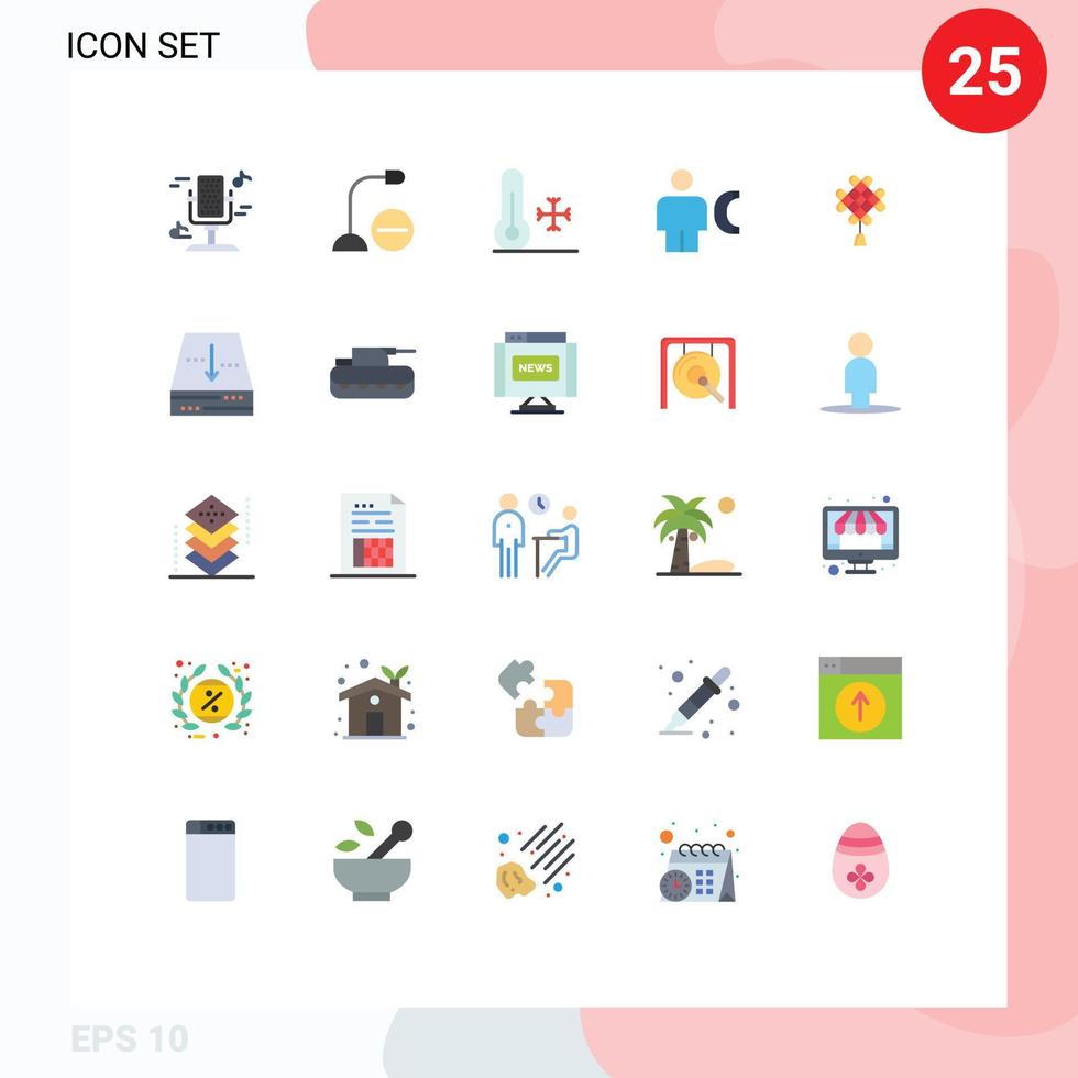 conjunto do 25 vetor plano cores em rede para informação ligar microfone corpo clima editável vetor Projeto elementos
