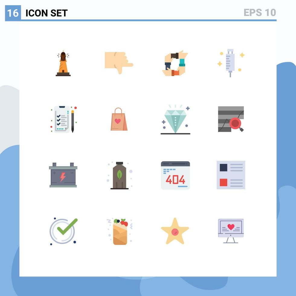 16 plano cor conceito para sites Móvel e apps médico médico voto equipe mãos editável pacote do criativo vetor Projeto elementos