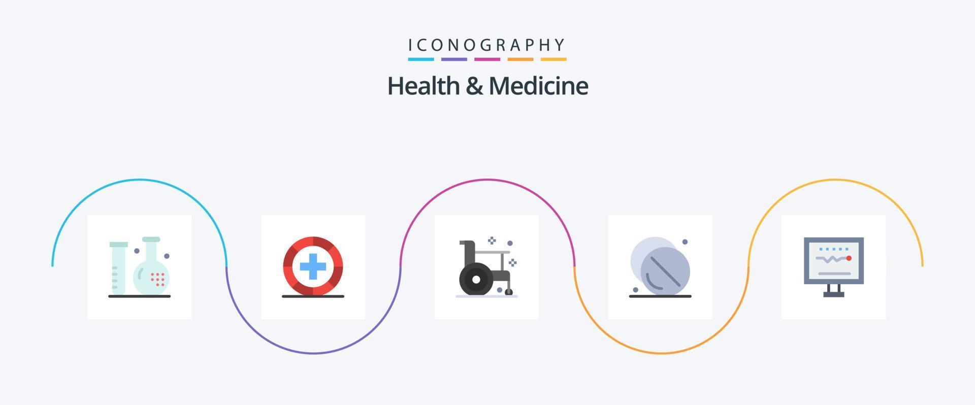 saúde e remédio plano 5 ícone pacote Incluindo . médico. hospital. saúde vetor
