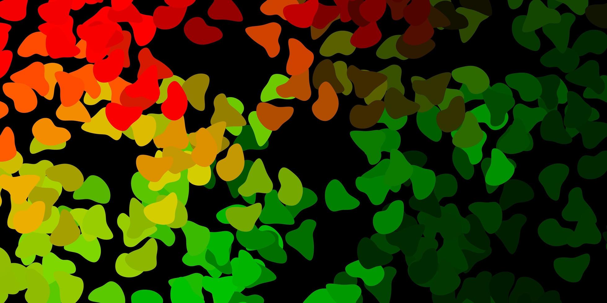modelo de vetor verde escuro e vermelho com formas abstratas.