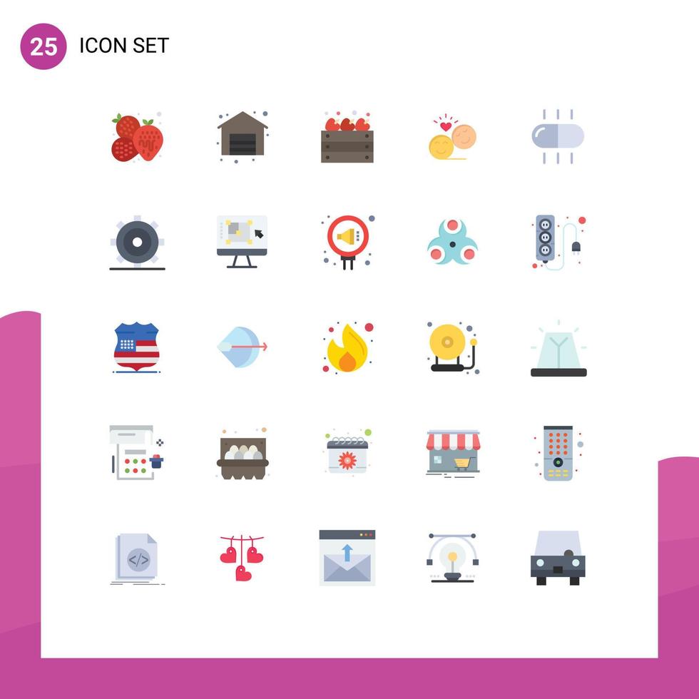 25 temático vetor plano cores e editável símbolos do médico namorados maçãs emoji avatar editável vetor Projeto elementos