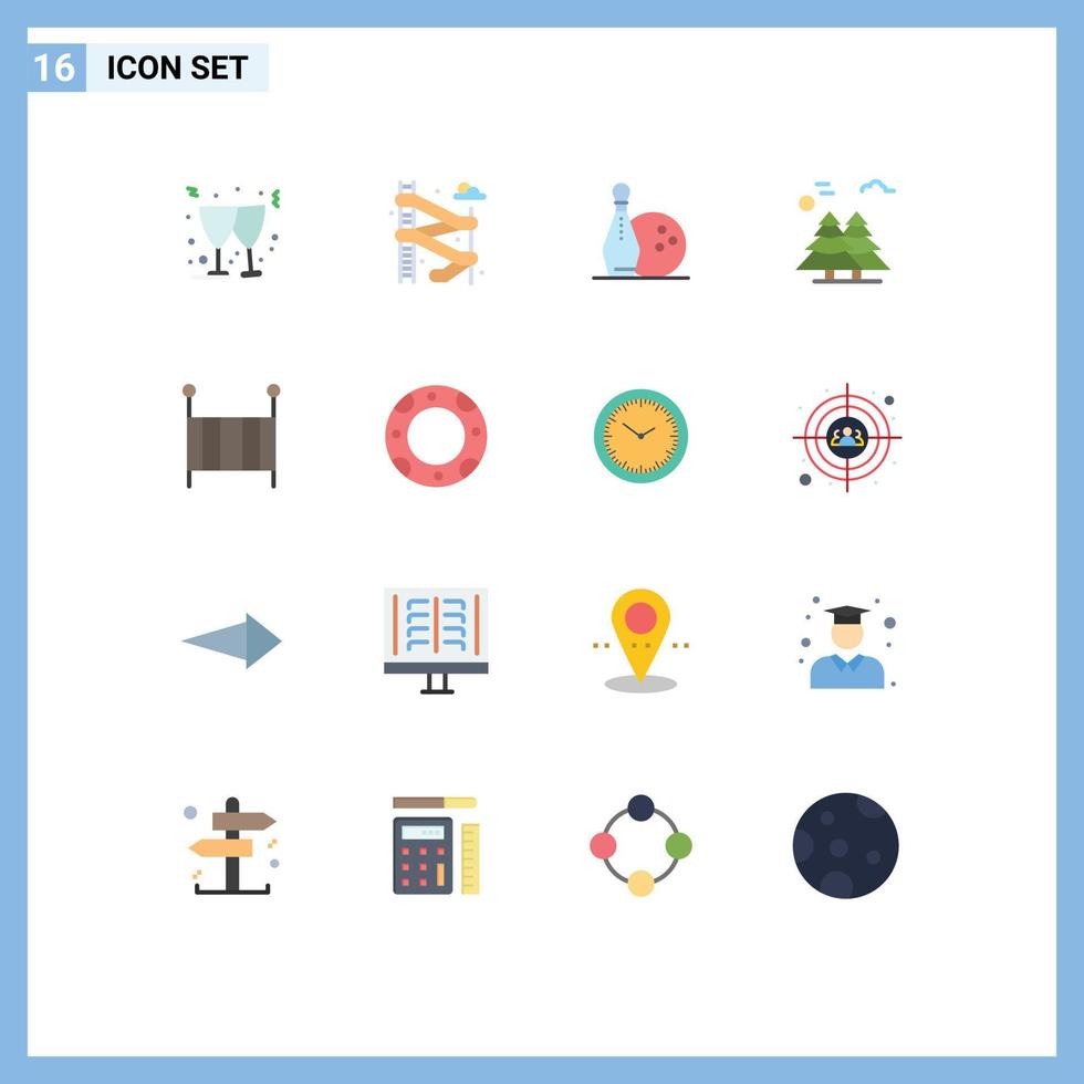 Móvel interface plano cor conjunto do 16 pictogramas do crianças bebê taças Escandinávia Canadá editável pacote do criativo vetor Projeto elementos