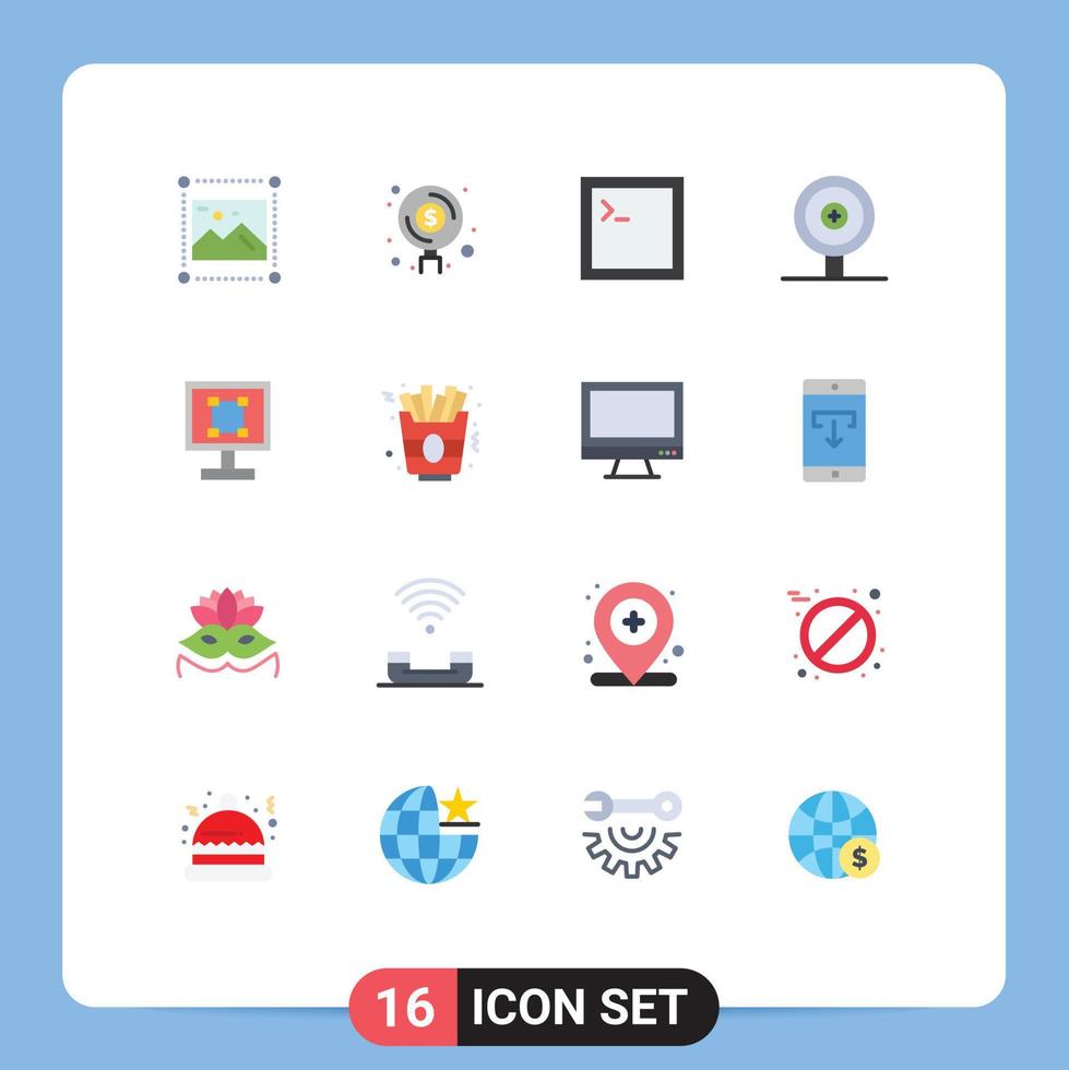 moderno conjunto do 16 plano cores e símbolos tal Como gráficos alvo investimento finança terminal editável pacote do criativo vetor Projeto elementos