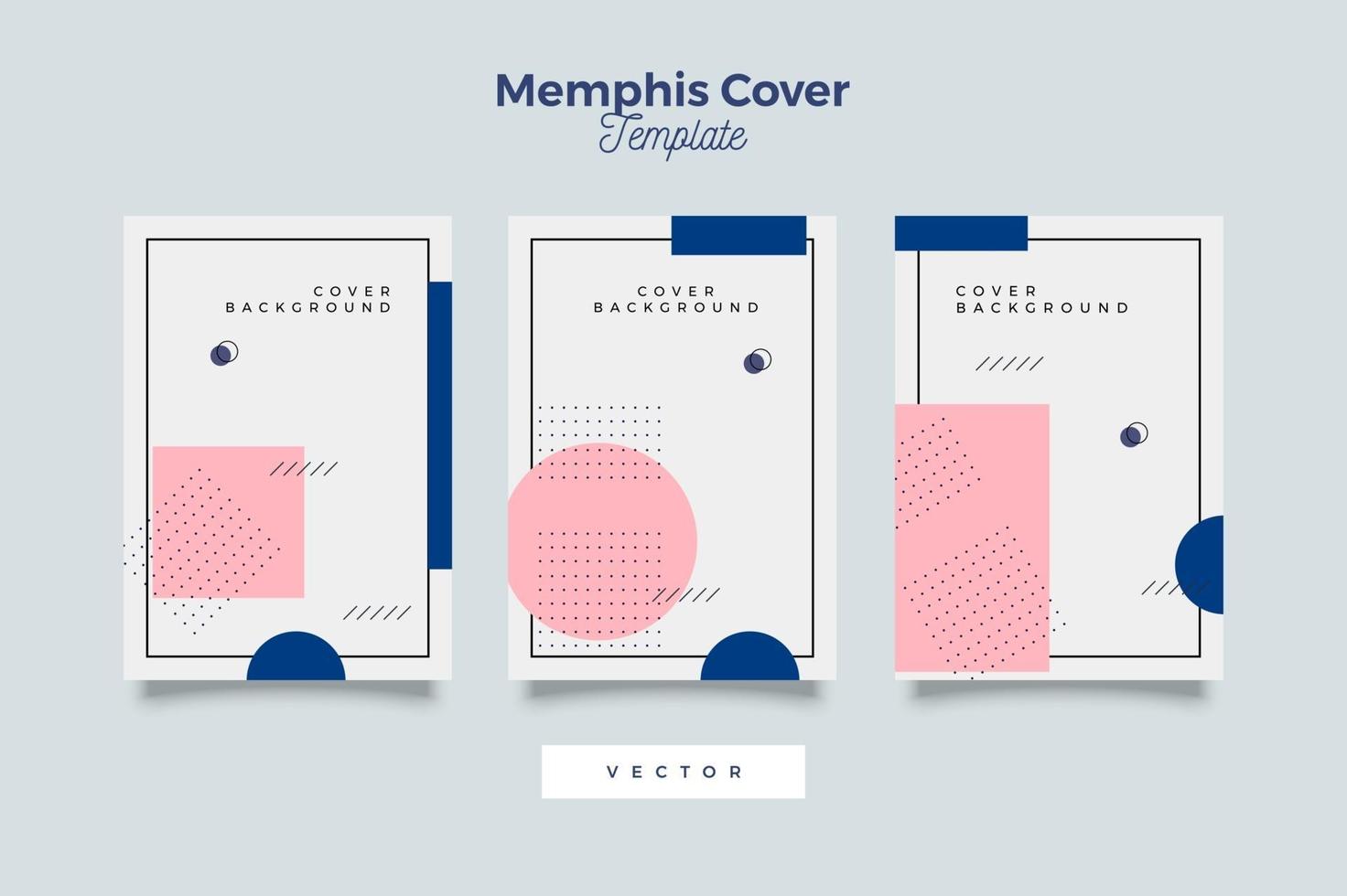 pacote de capas de vendas no estilo memphis vetor