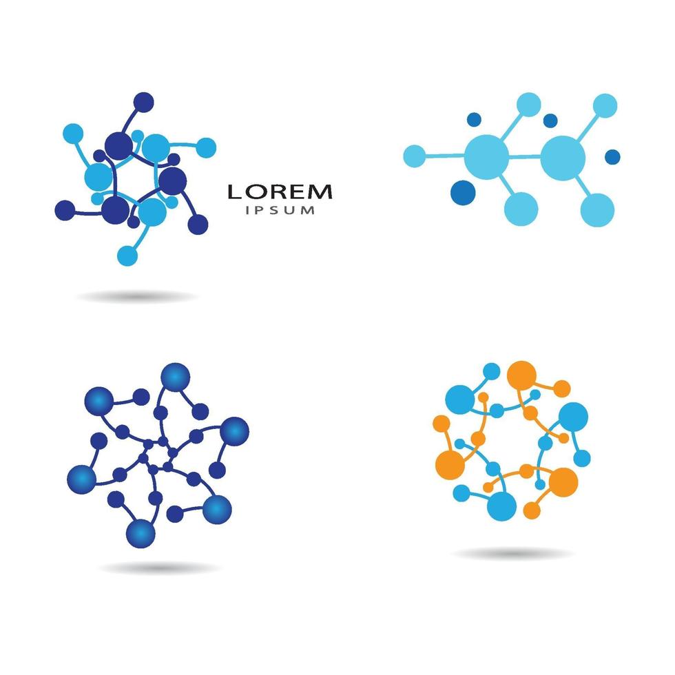 imagens do logotipo da molécula vetor