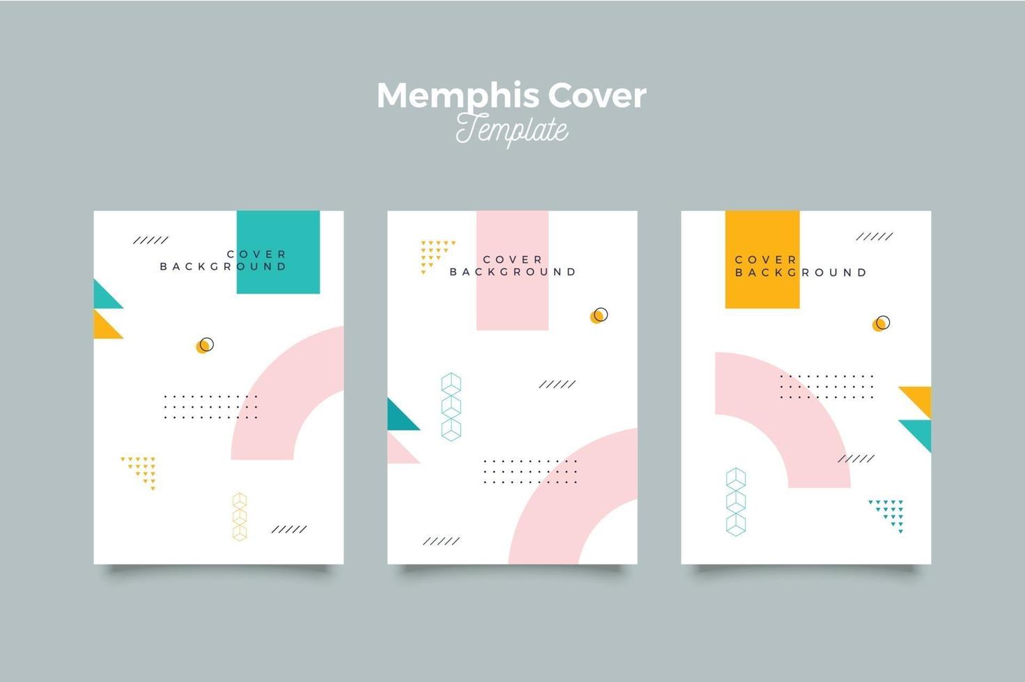 conjunto de coleção de capas estilo neo memphis vetor