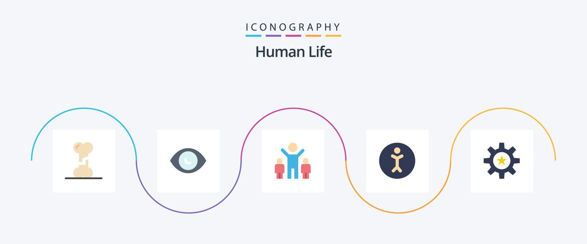 humano plano 5 ícone pacote Incluindo recursos. humano. empresa. hora humano vetor