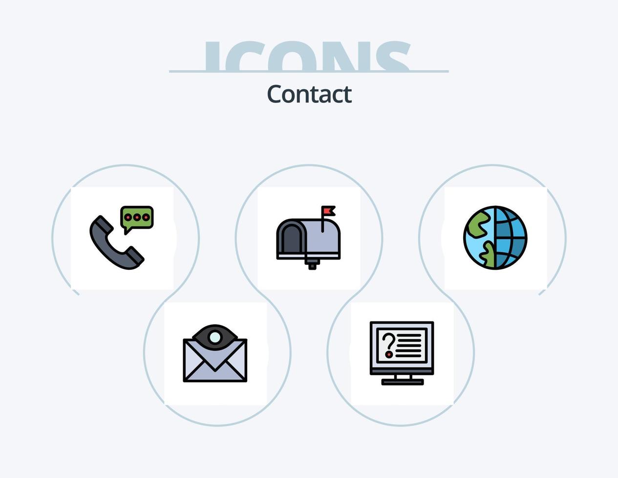 contato linha preenchidas ícone pacote 5 ícone Projeto. contato nós. comunicação. entrada. on-line. Área de Trabalho vetor