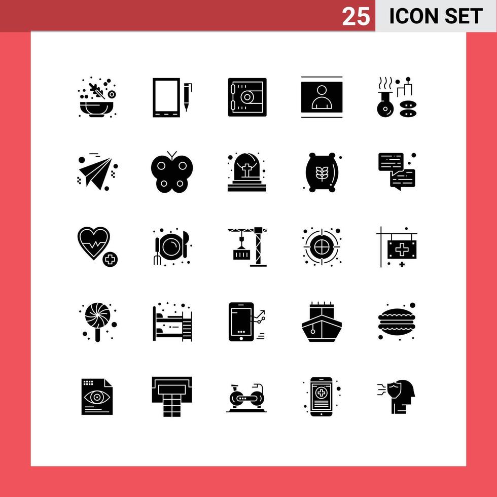 conjunto do 25 moderno ui ícones símbolos sinais para spa beleza trava cenário pessoa editável vetor Projeto elementos