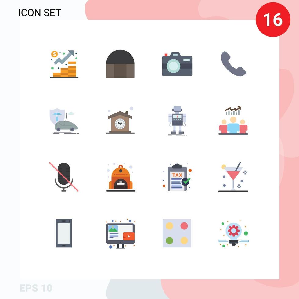 16 temático vetor plano cores e editável símbolos do mão ligar mesquita Telefone tecnologia editável pacote do criativo vetor Projeto elementos