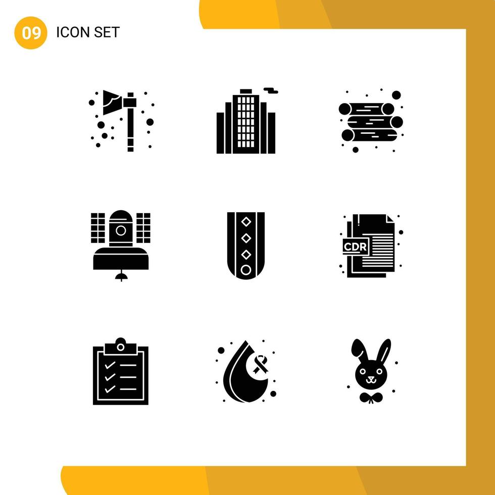 Móvel interface sólido glifo conjunto do 9 pictogramas do militares diamantes registro telecomunicação transmissão editável vetor Projeto elementos