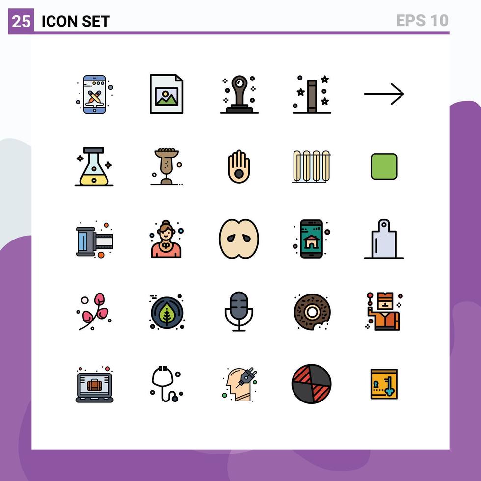 estoque vetor ícone pacote do 25 linha sinais e símbolos para frasco seta carimbo varinha Magia varinha editável vetor Projeto elementos