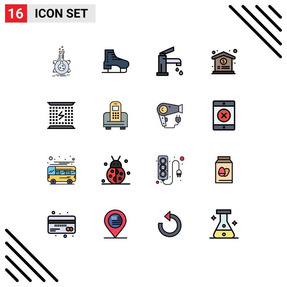 16 criativo ícones moderno sinais e símbolos do hospital médico patins chuveiro limpeza editável criativo vetor Projeto elementos