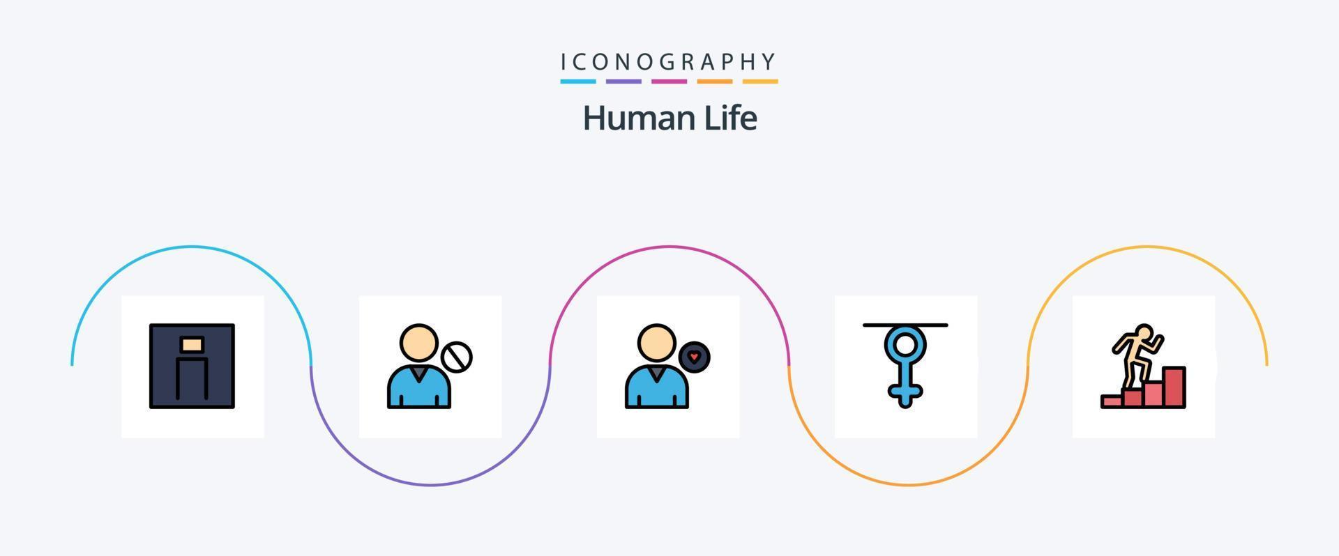 humano linha preenchidas plano 5 ícone pacote Incluindo rainha. gênero. pessoas. amar. humano vetor