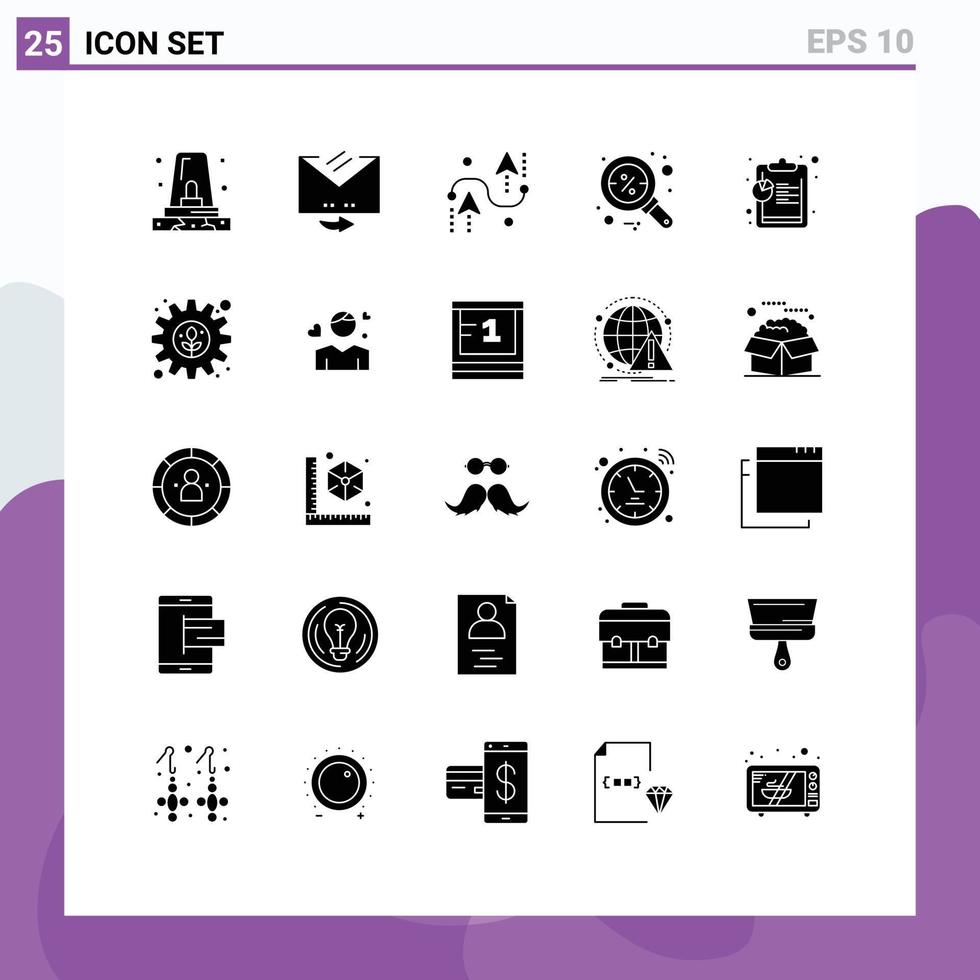 conjunto do 25 moderno ui ícones símbolos sinais para análise lupa codificação encontrar programação editável vetor Projeto elementos