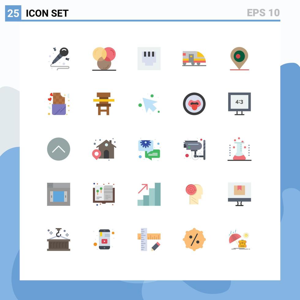 estoque vetor ícone pacote do 25 linha sinais e símbolos para bangladash localização programação transporte metrô editável vetor Projeto elementos