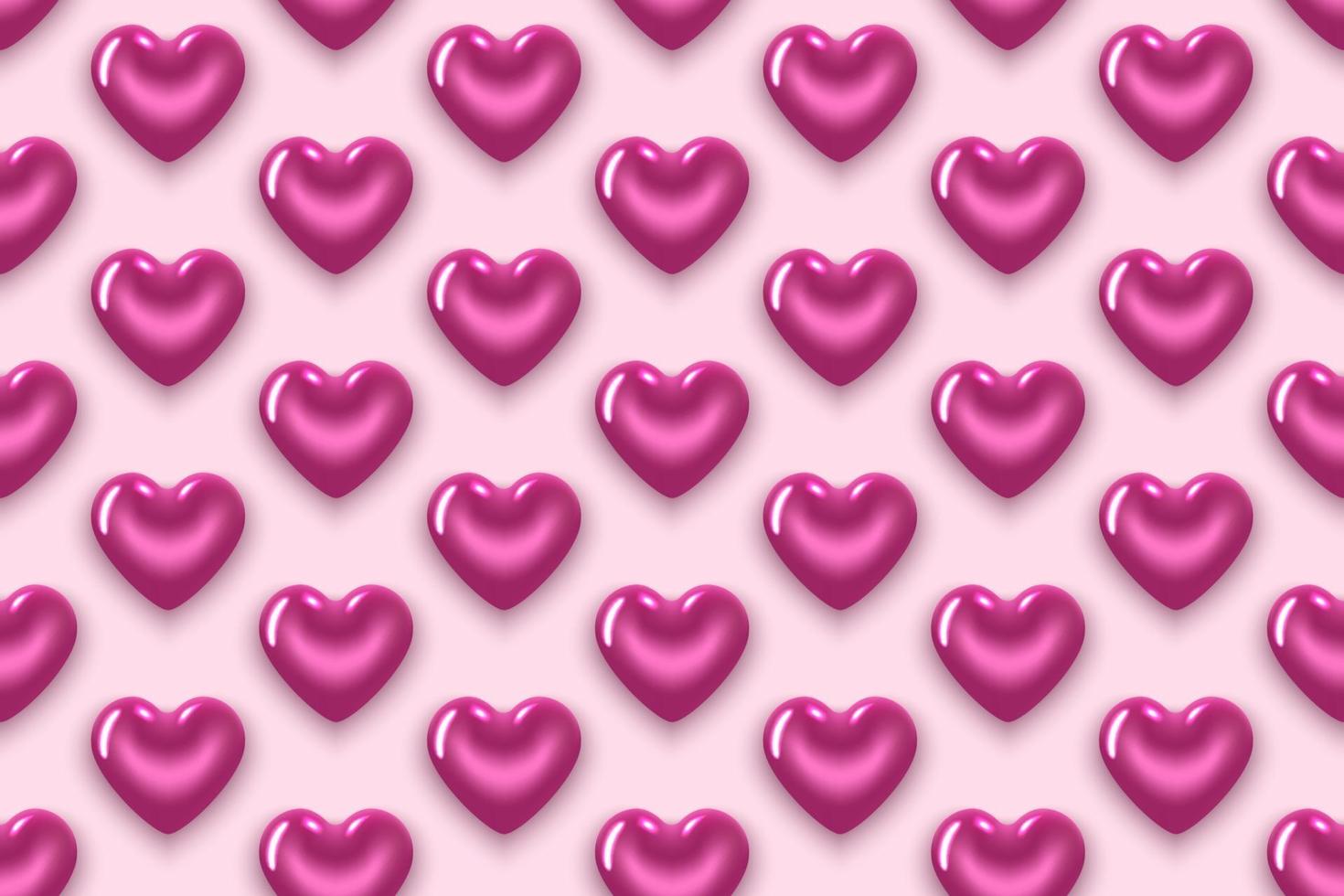 padrão com corações roxos rosa vetor
