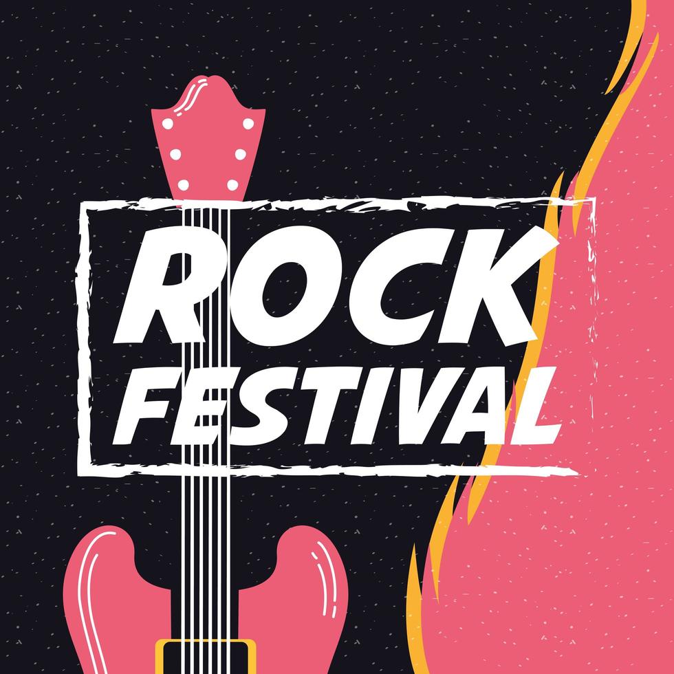 pôster de convite de entretenimento para festival de rock vetor