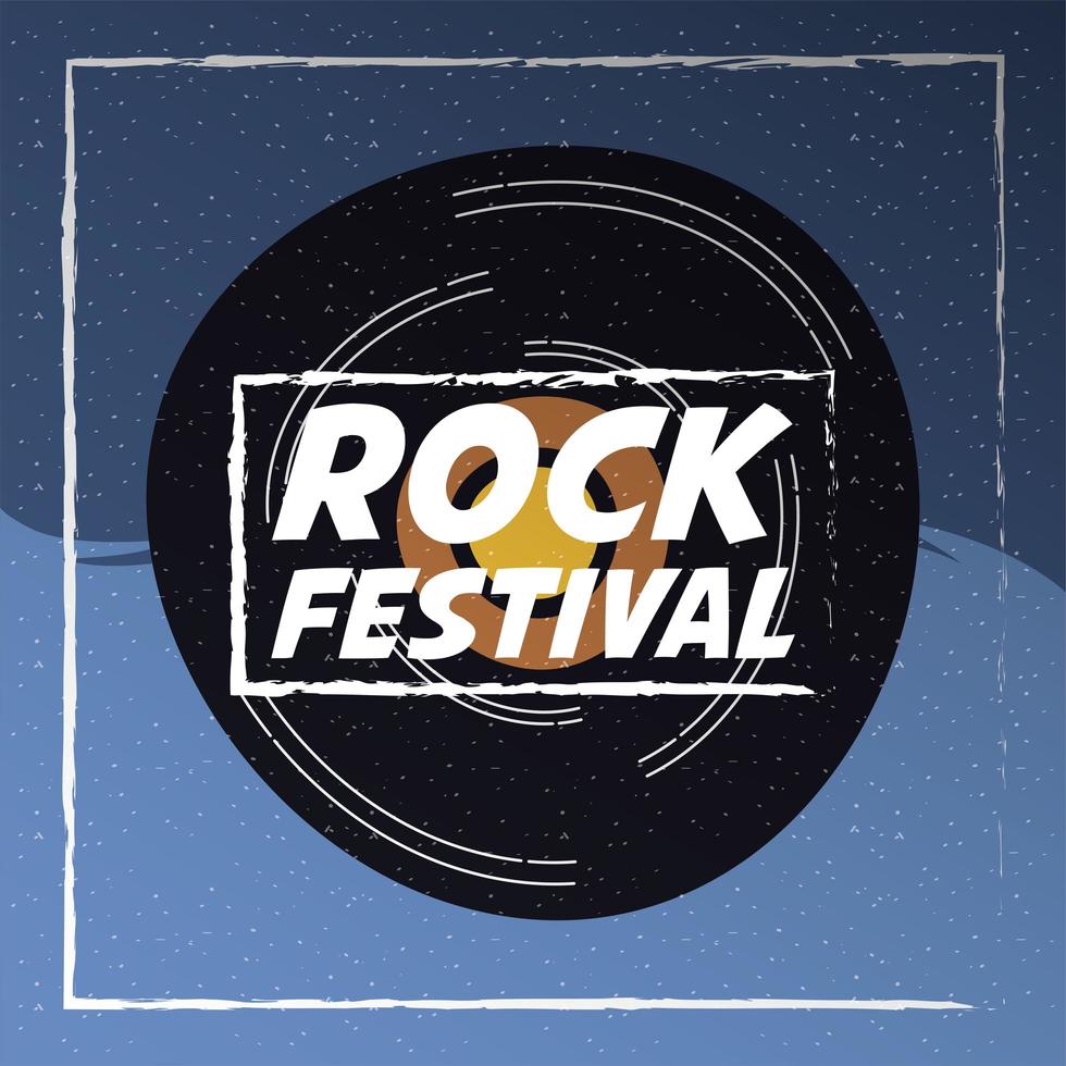 pôster de convite de entretenimento para festival de rock vetor