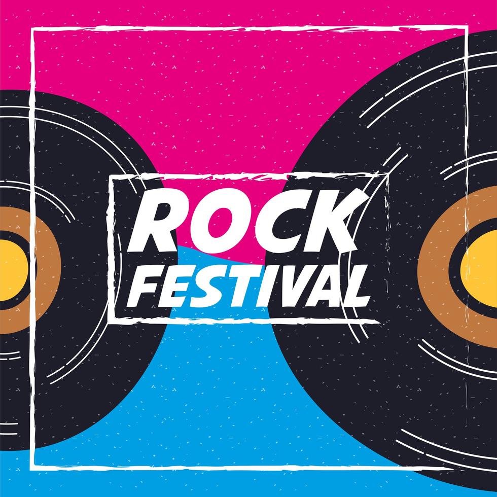 pôster de convite de entretenimento para festival de rock vetor