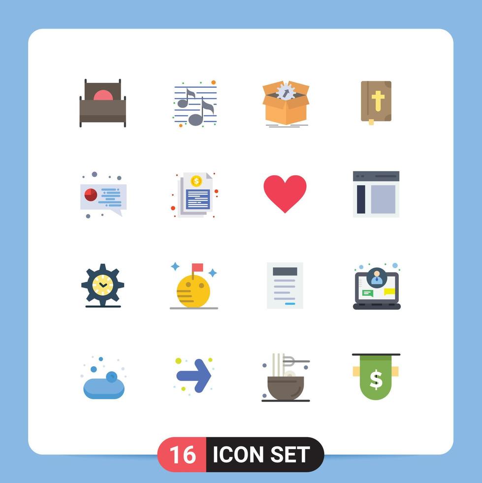conjunto do 16 moderno ui ícones símbolos sinais para feriado bybel noite livro progresso editável pacote do criativo vetor Projeto elementos
