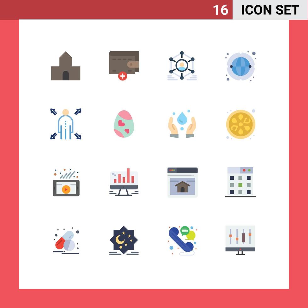 do utilizador interface pacote do 16 básico plano cores do homem no mundo todo do utilizador rede comunicação editável pacote do criativo vetor Projeto elementos