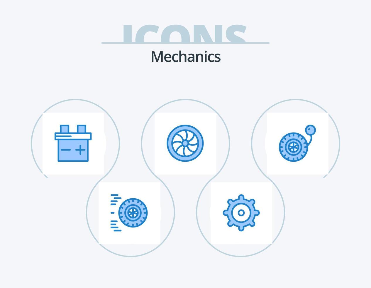 mecânica azul ícone pacote 5 ícone Projeto. . mecânica. . bomba vetor
