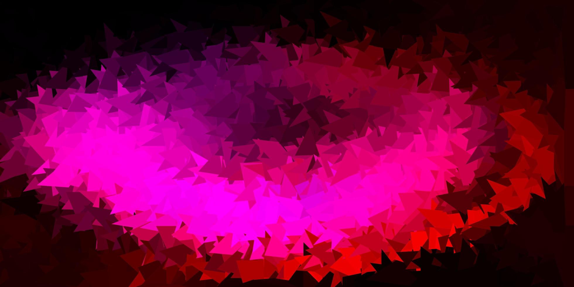layout de triângulo poli de vetor rosa escuro.