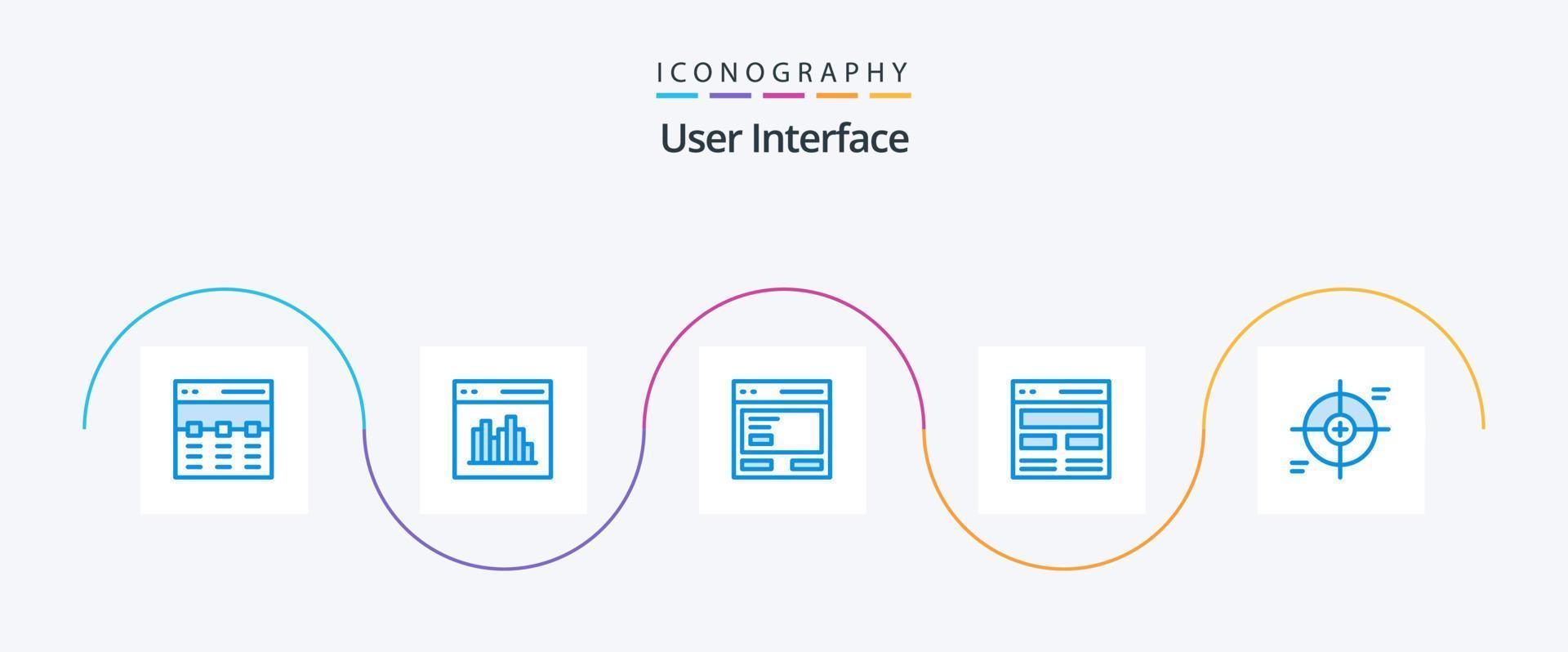 do utilizador interface azul 5 ícone pacote Incluindo herói. comunicação. interface. para. comunicação vetor