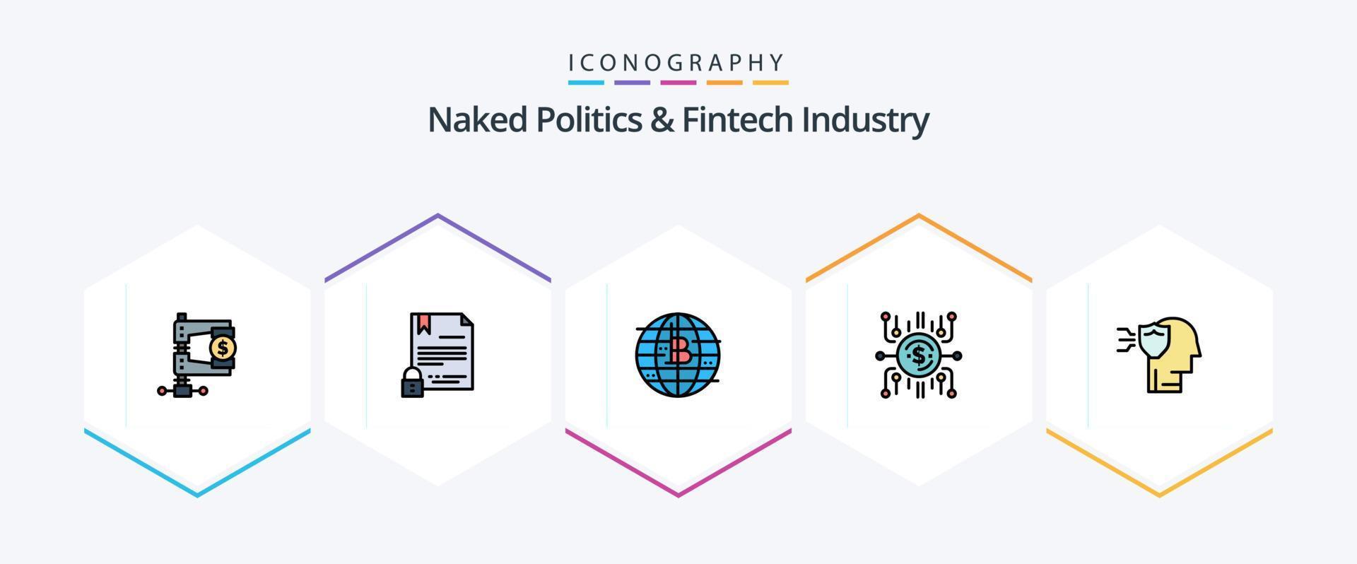 nu política e fintech indústria 25 linha preenchida ícone pacote Incluindo venda coletiva. vaquinha. documento. descentralizado. blockchain vetor