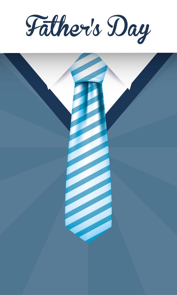 gravata listrada e pulôver para a celebração do dia dos pais vetor