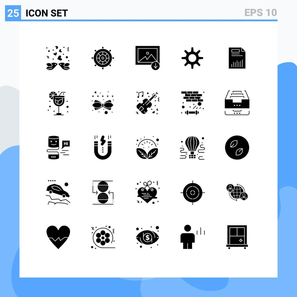 do utilizador interface pacote do 25 básico sólido glifos do finança o negócio baixar documento configuração editável vetor Projeto elementos
