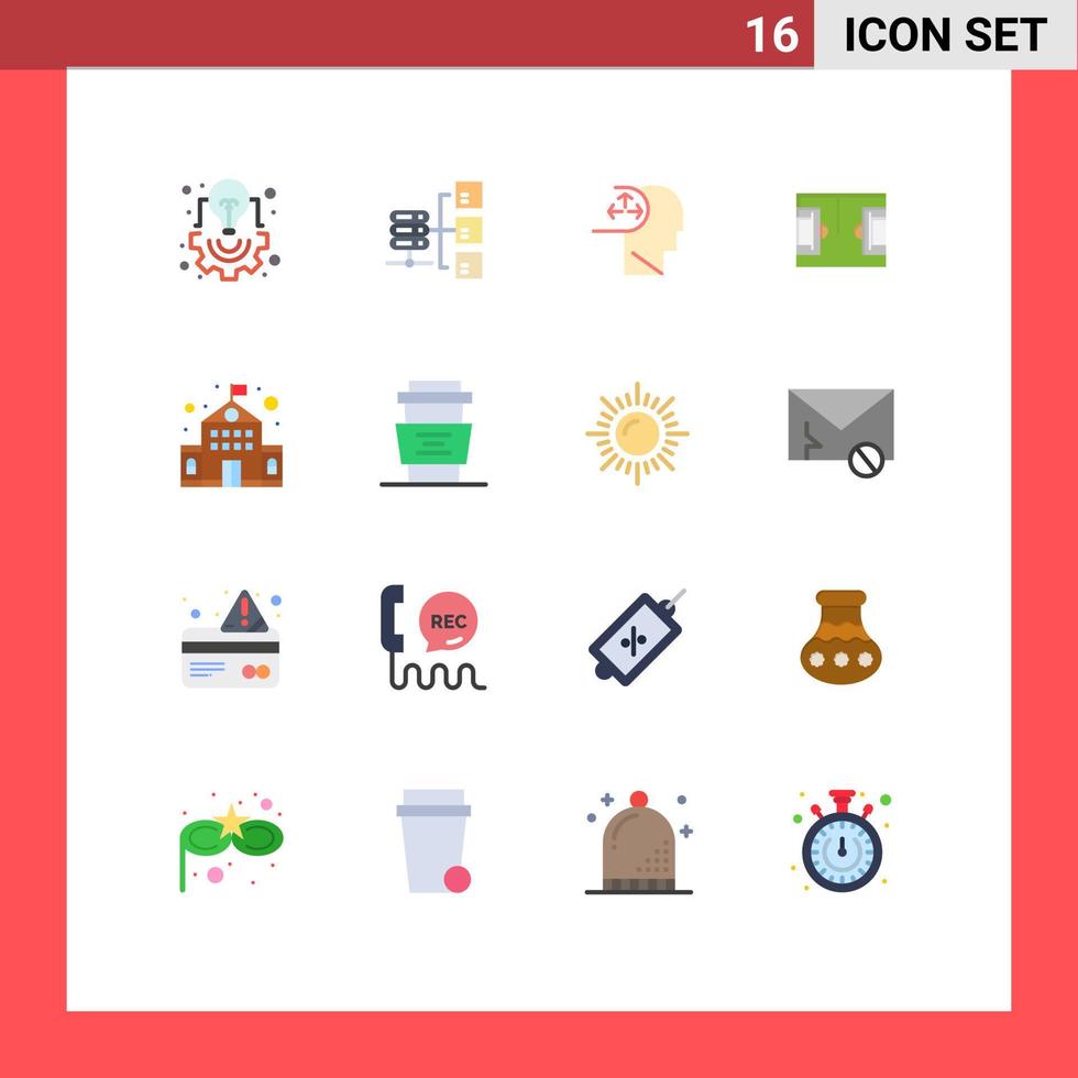 conjunto do 16 moderno ui ícones símbolos sinais para construção Esportes social campo humano editável pacote do criativo vetor Projeto elementos